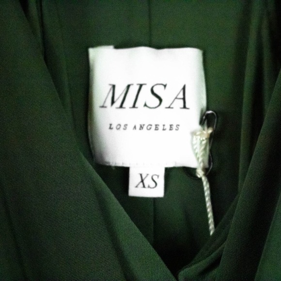 Misa Los Angeles Green Maxi Dress Size XS Cami Jersey Knit Sleeveless Vacation - Picture 4 of 10